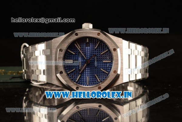 Audemars Piguet Royal Oak 41 MM Clone AP Calibre 3120 Automatic Steel Case Blue Dial With Stick Markers Steel Bracelet( JH) - Click Image to Close